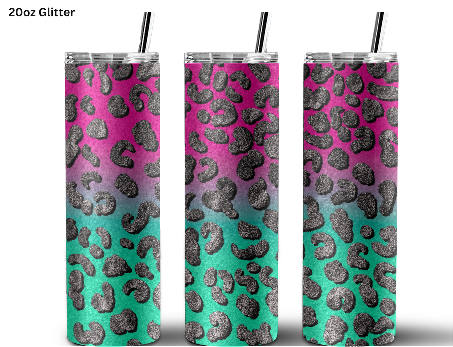 Animal Print - Neon Bling Tumbler