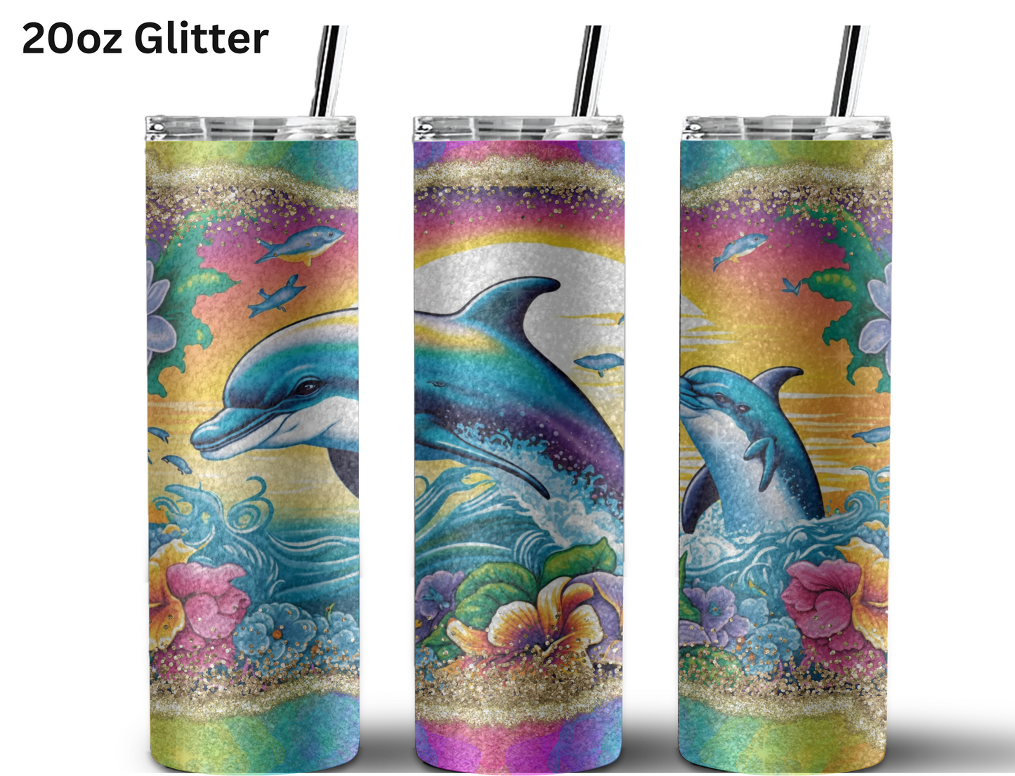 Colorful Dolphin Tumbler