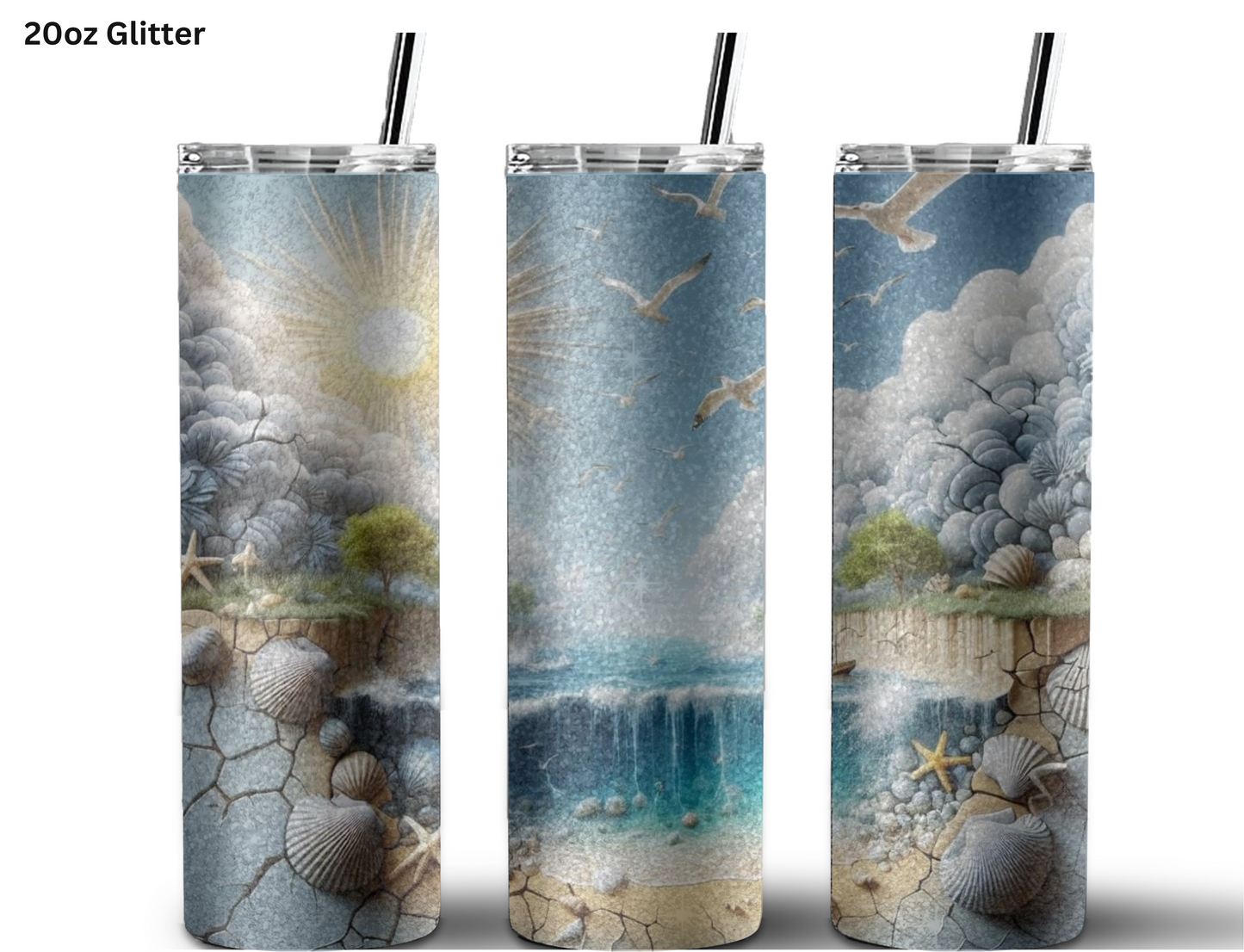 3D Beach Tumbler