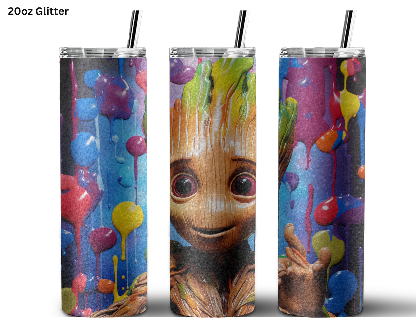 Groot Paint Splash Tumbler