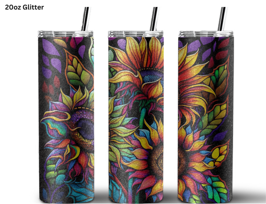 Colorful Sunflowers Tumbler