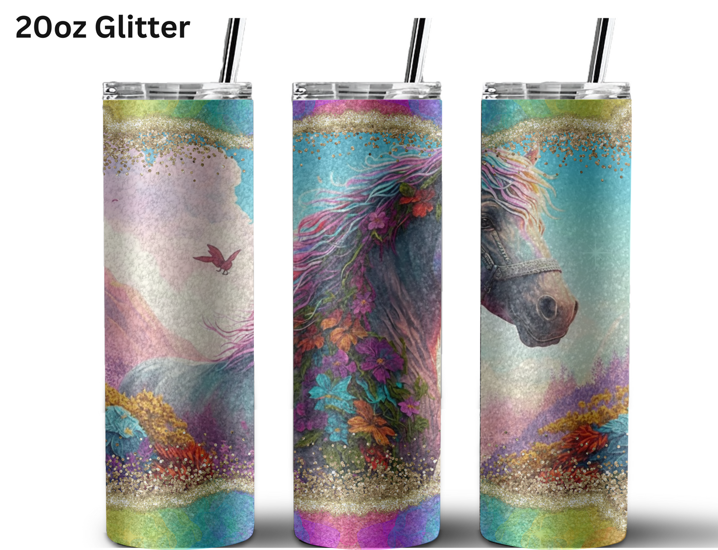 Colorful Horse Tumbler