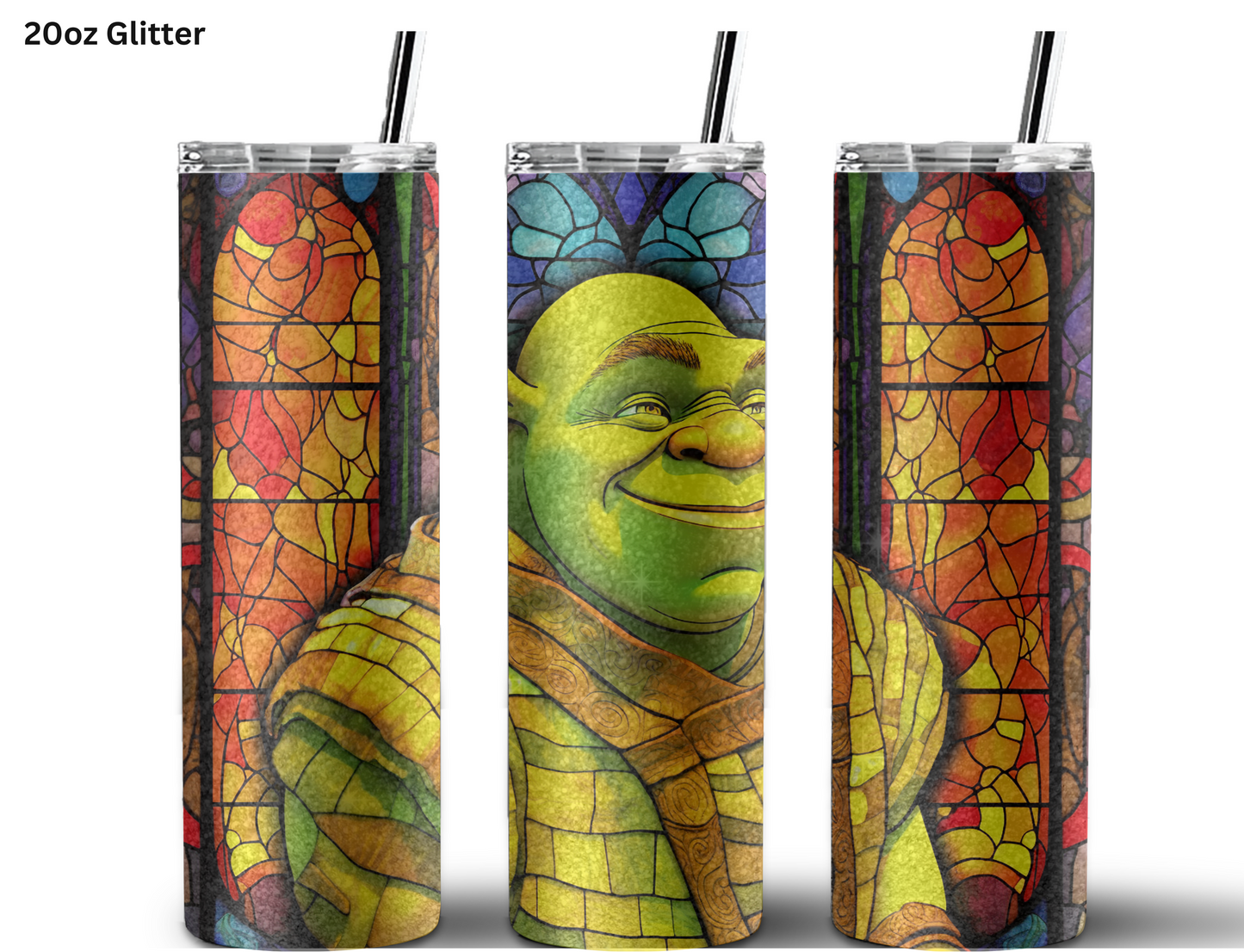 Shrek Stained Glass Tumbler