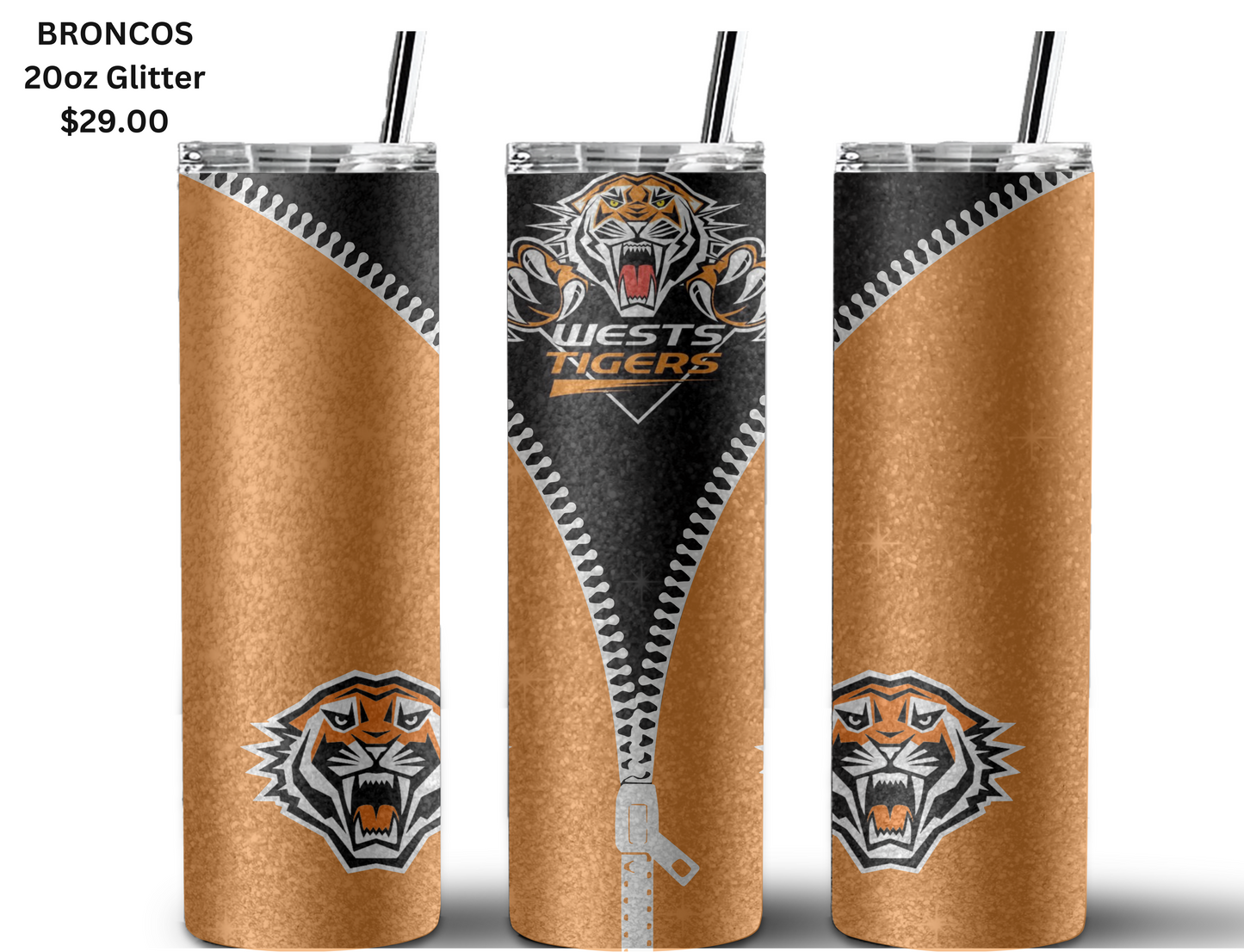 West Tigers NRL Zip Tumbler