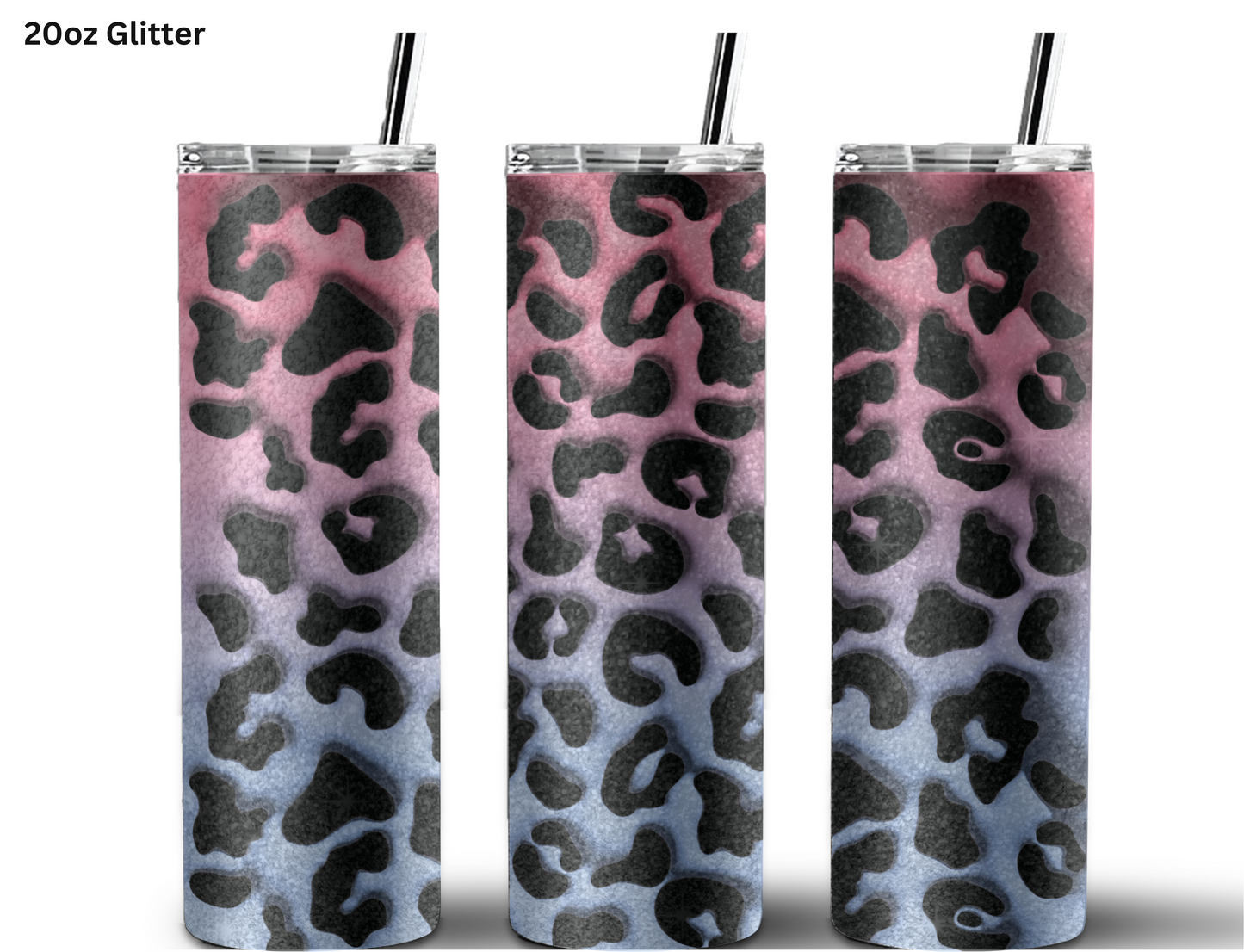 Animal Print - Sky Blue & Bubblegum Tumbler