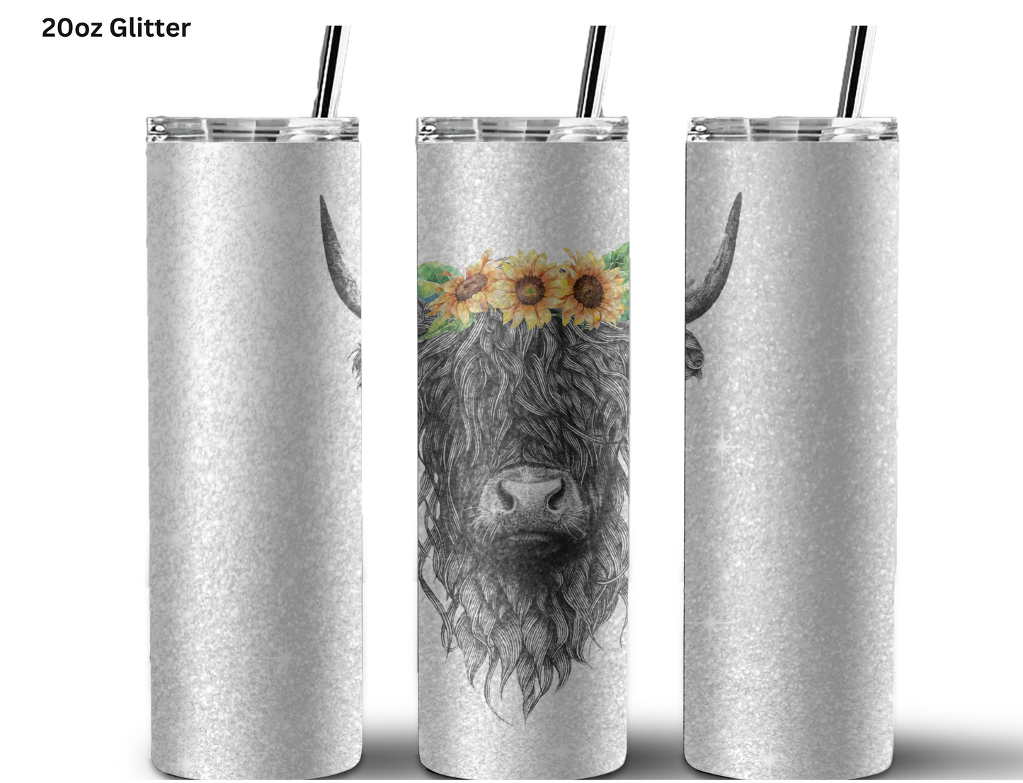 Sophisticated Highlander Cow Tumbler