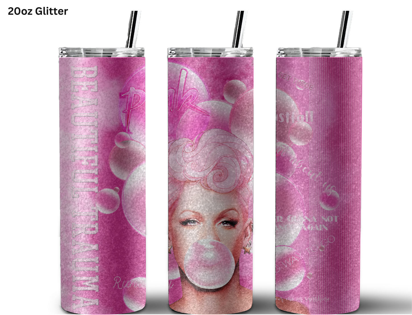 P!nk Beautiful Trauma Tumbler