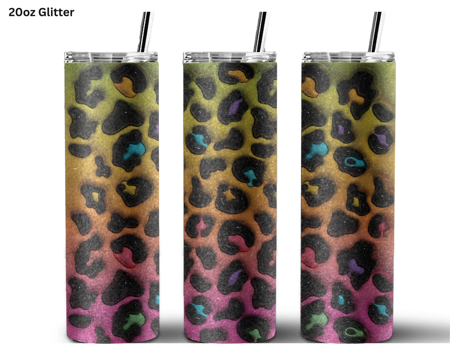 Animal Print - Multi Colored Tumbler