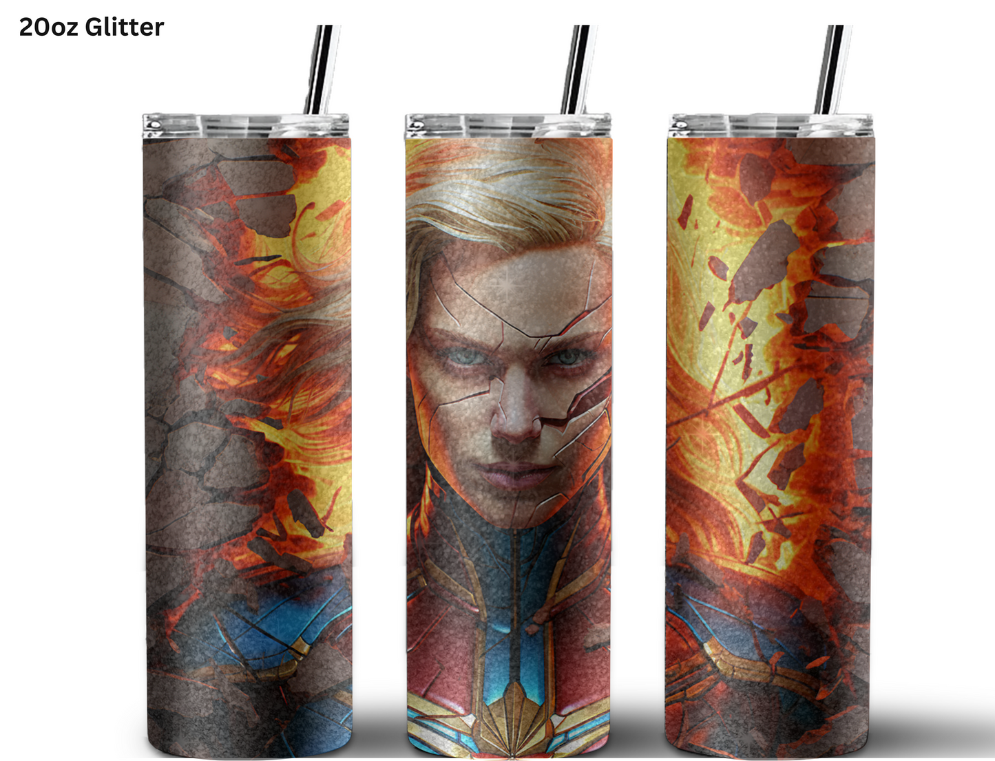 Captain Marvel (Face) Wall Break Tumbler