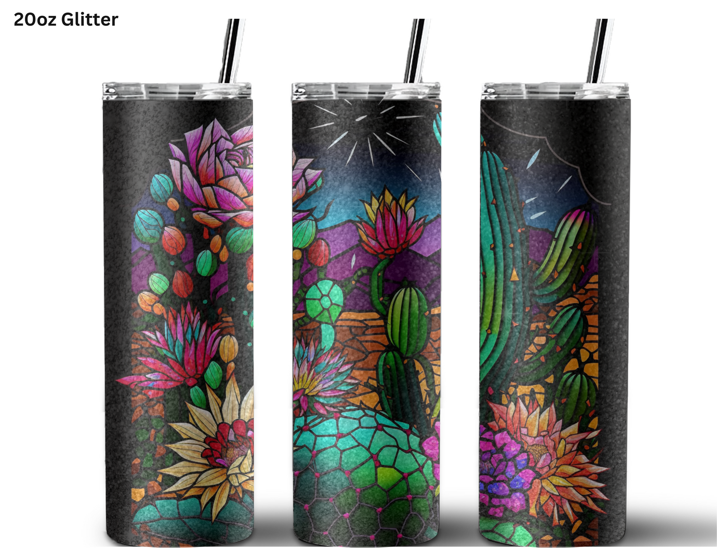 Starry Night Cactus Tumbler