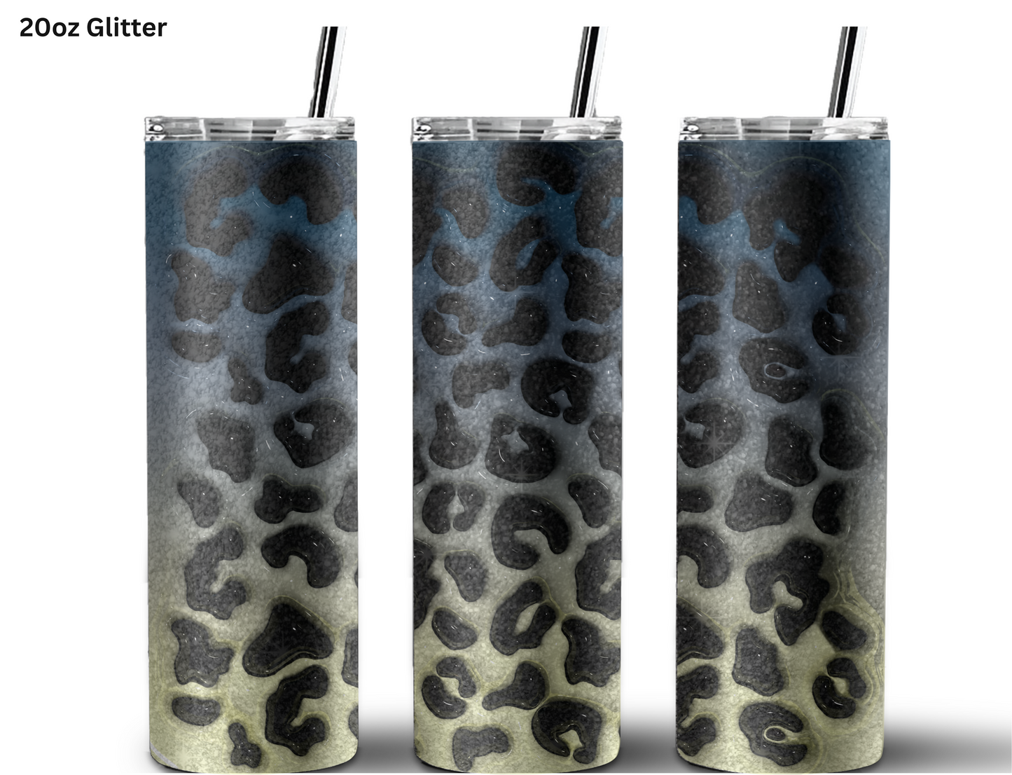 Animal Print - Baby Blue Tumbler