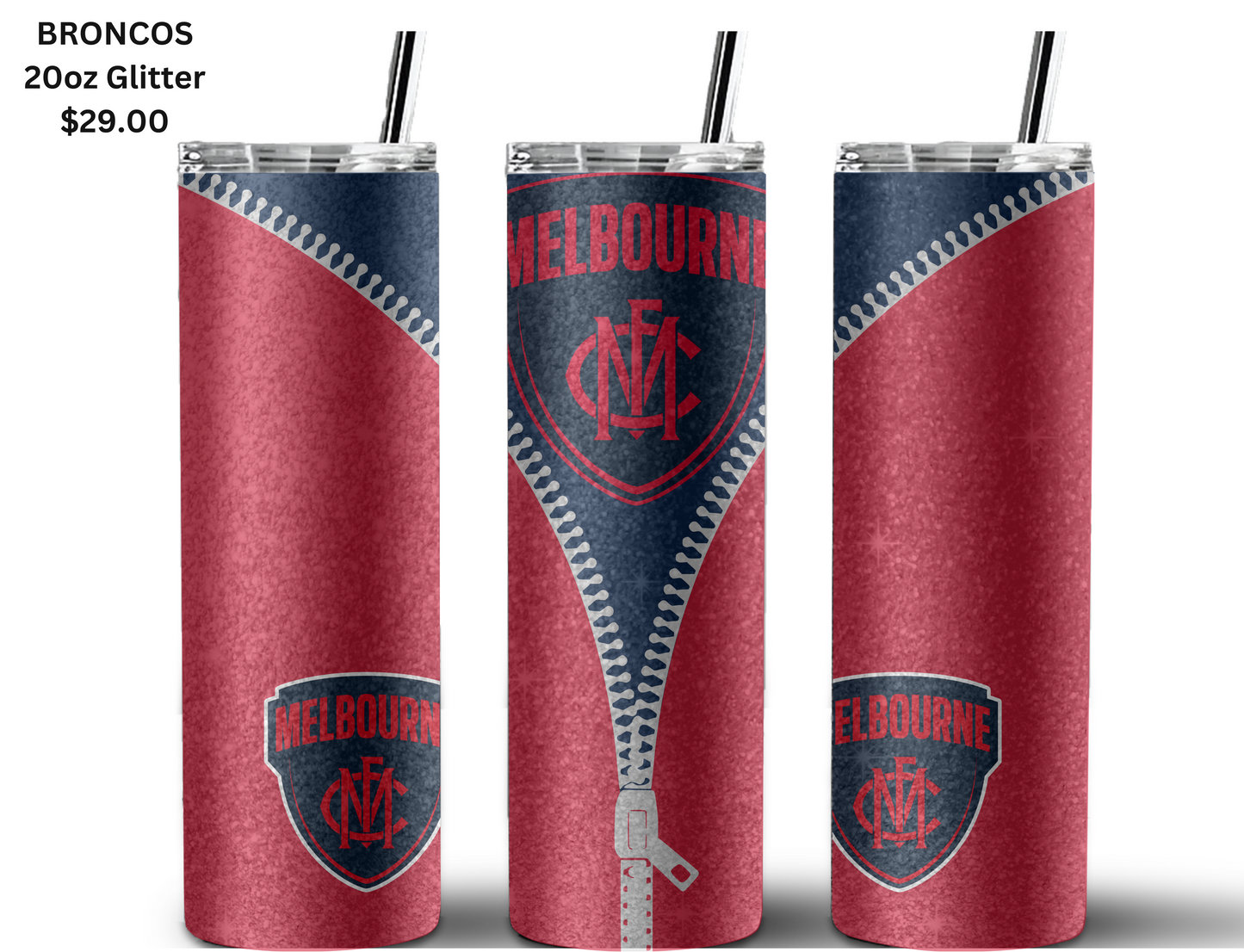 Melbourne AFL Zip Tumbler