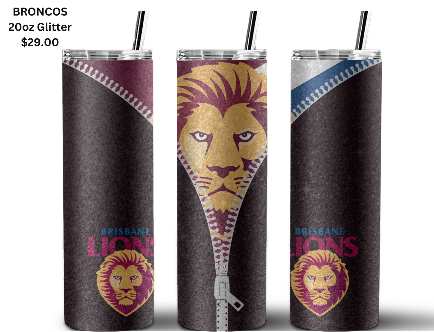 Brisbane Lions AFL Zip Tumbler