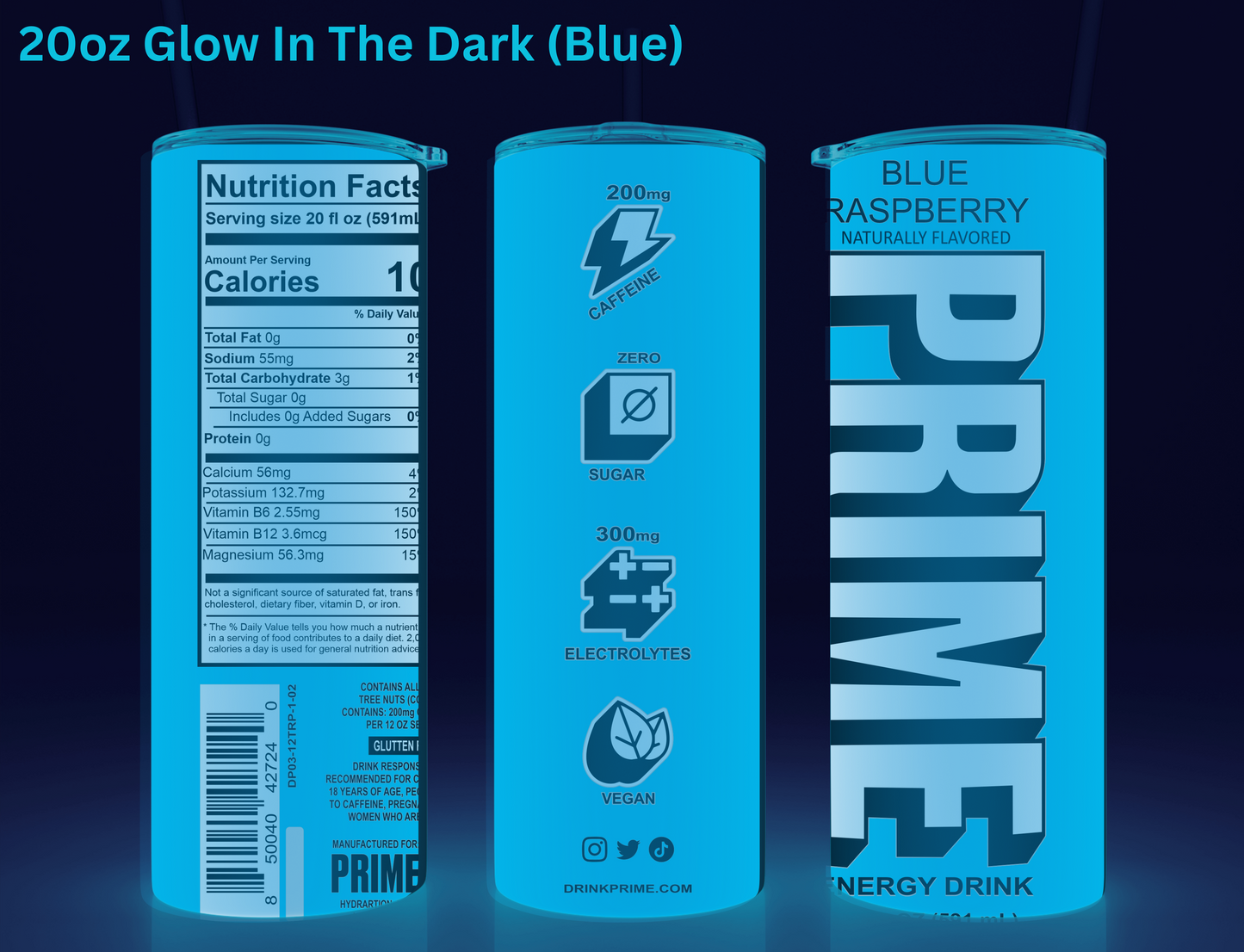 Prime Blue Raspberry Tumbler