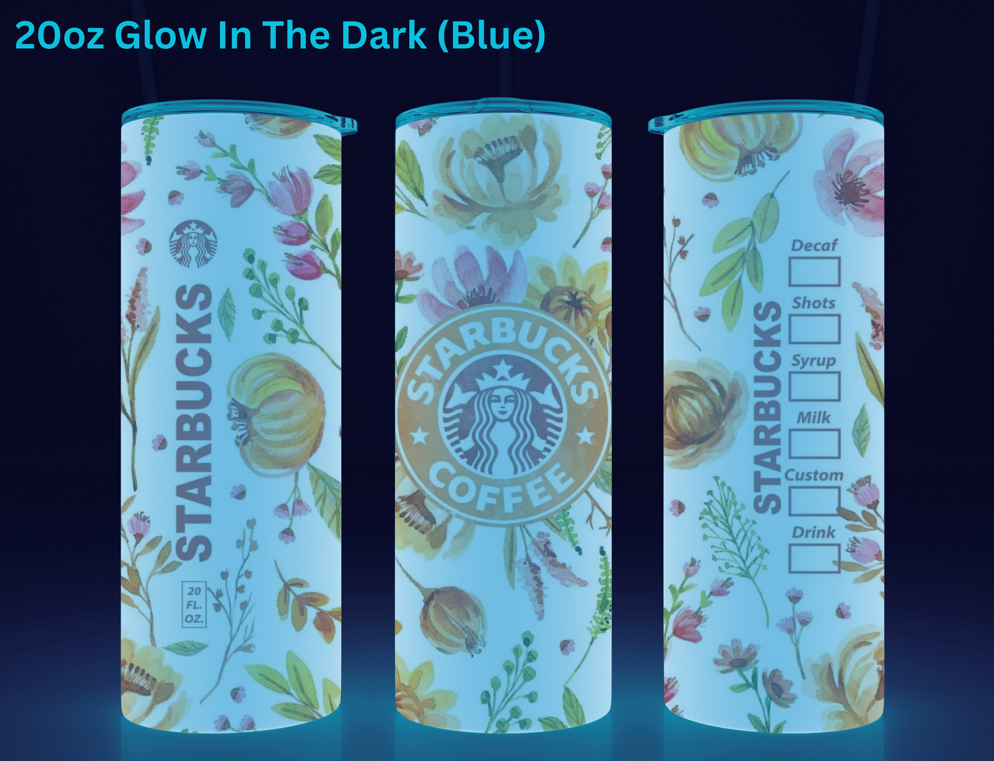 Floral Starbucks (Tangerine) Tumbler