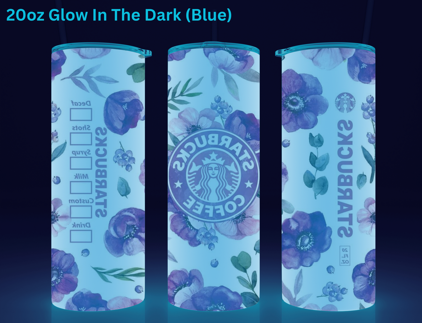 Floral Starbucks (Purple) Tumbler