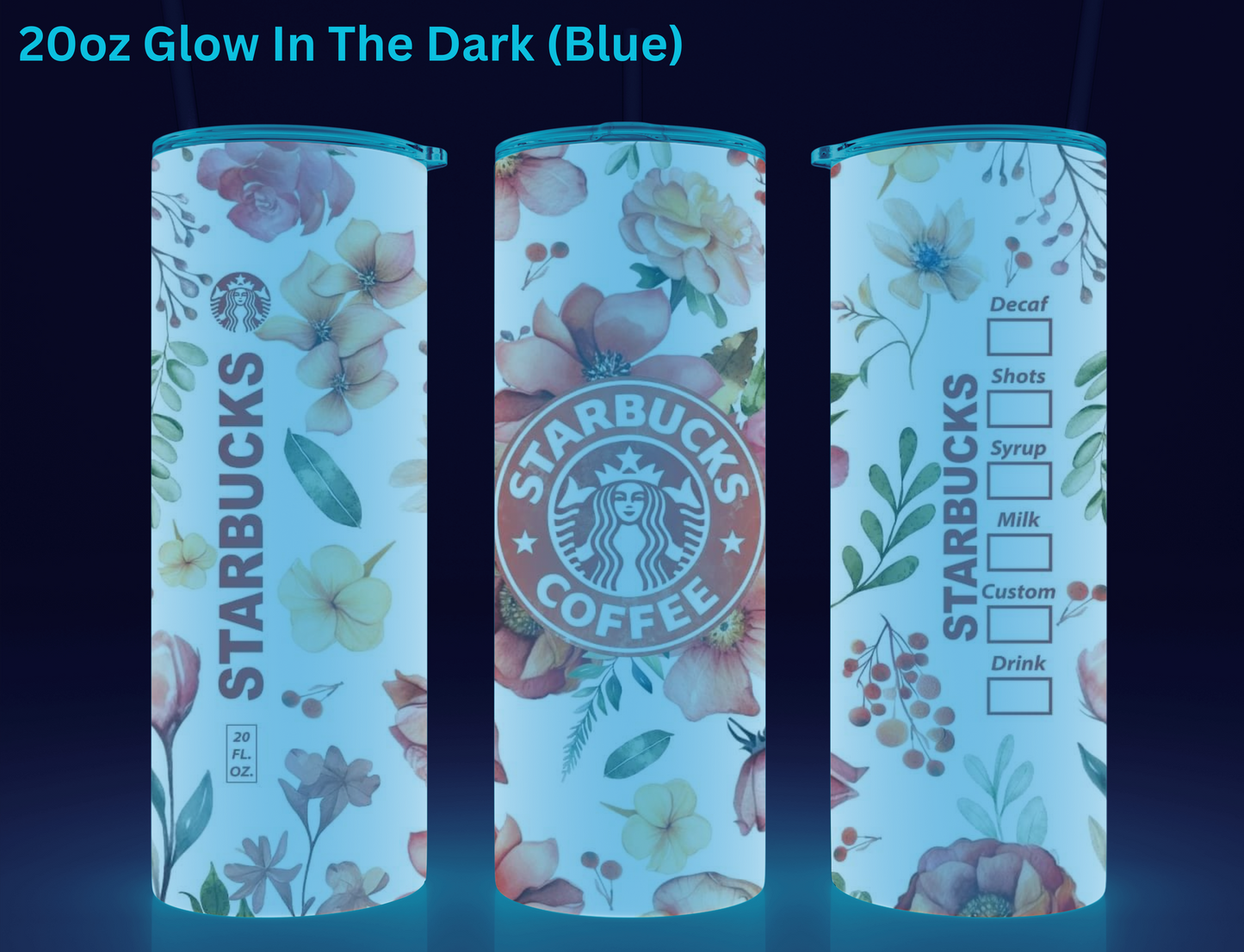 Floral Starbucks (Orange) Tumbler