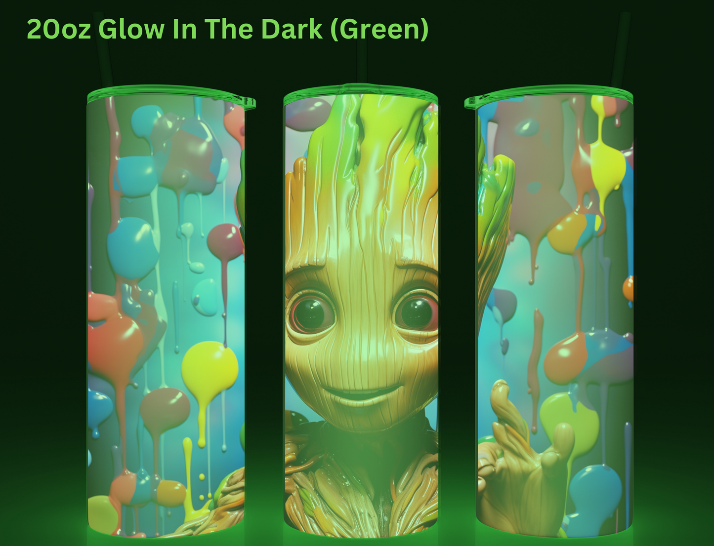 Groot Paint Splash Tumbler