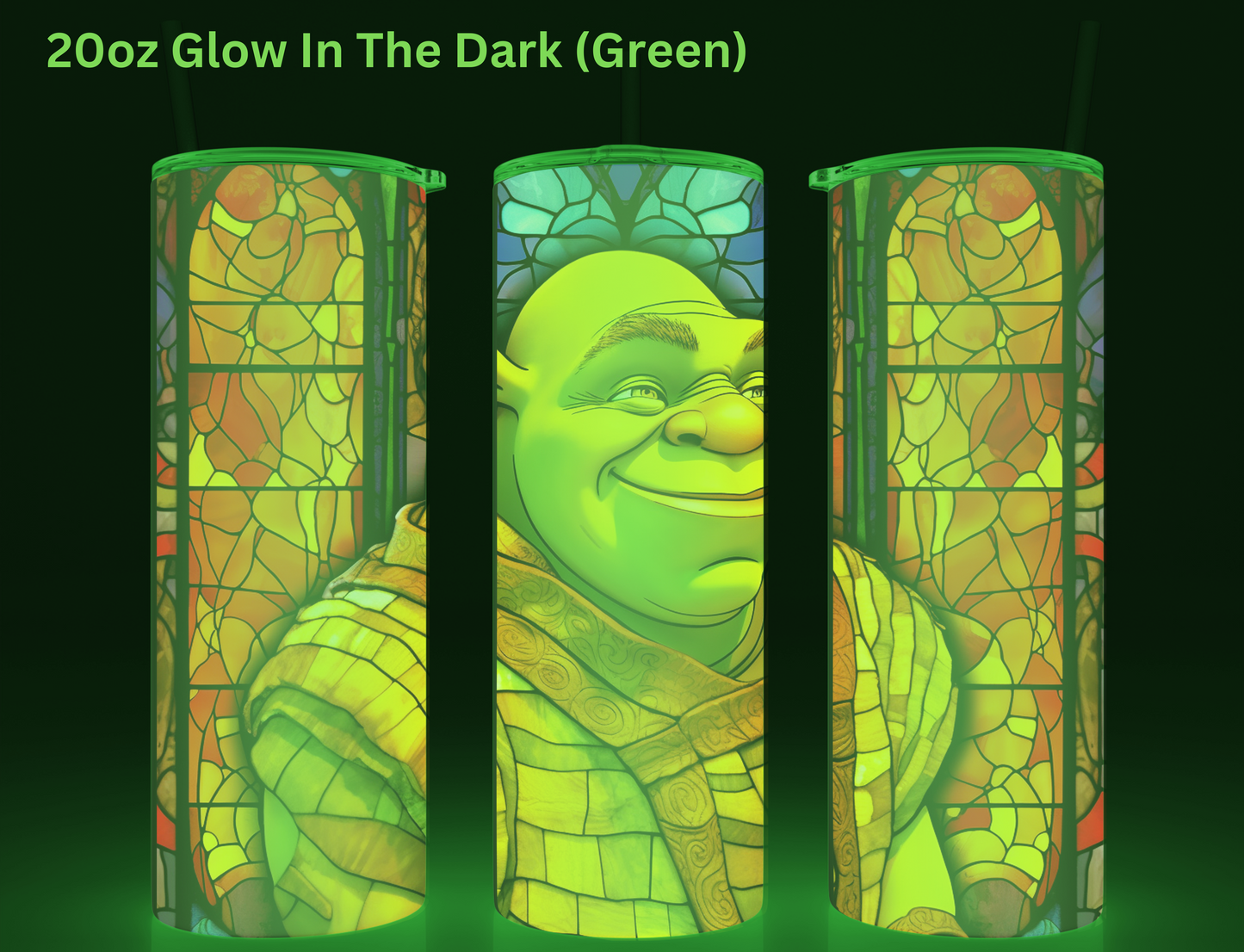 Shrek Stained Glass Tumbler