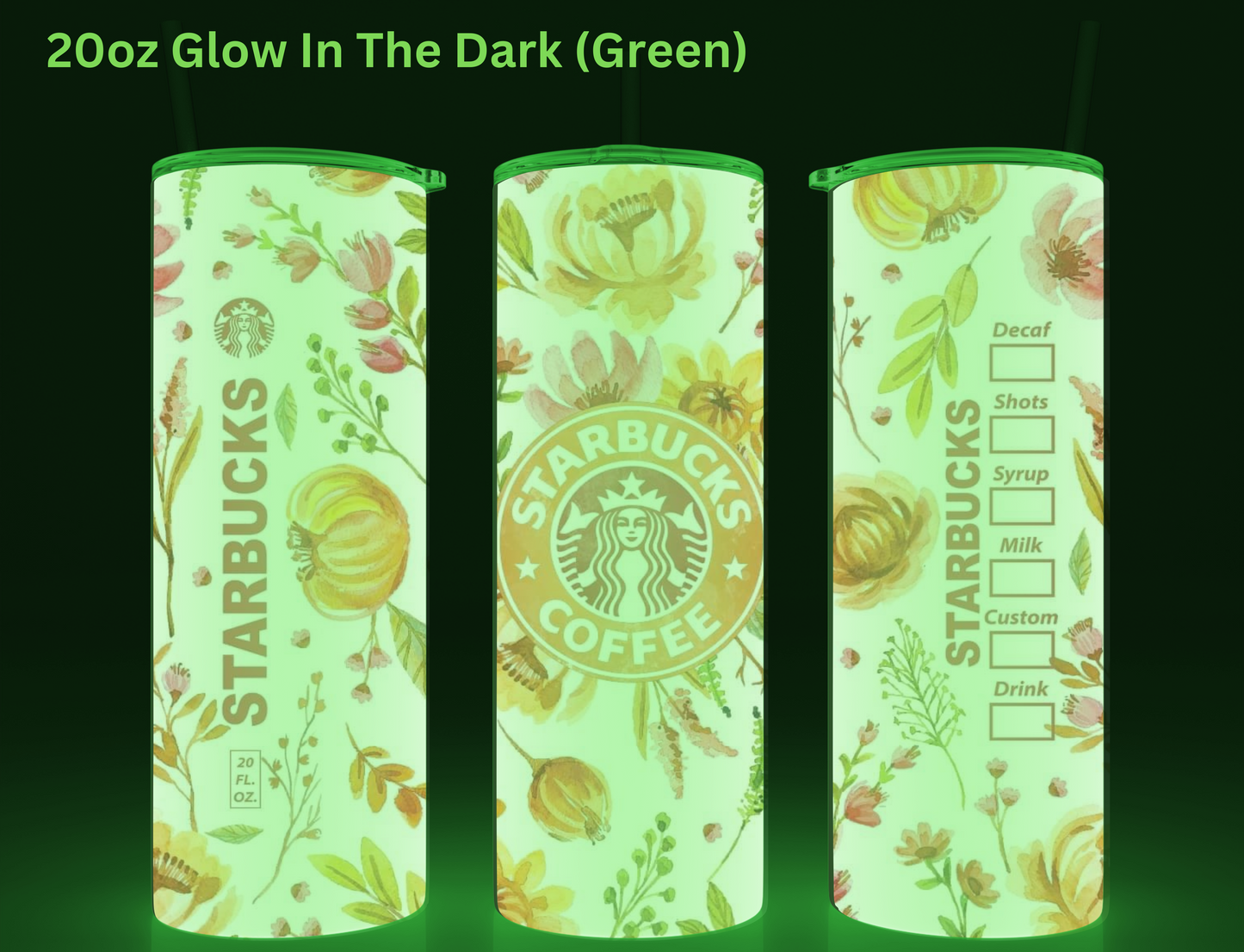 Floral Starbucks (Tangerine) Tumbler