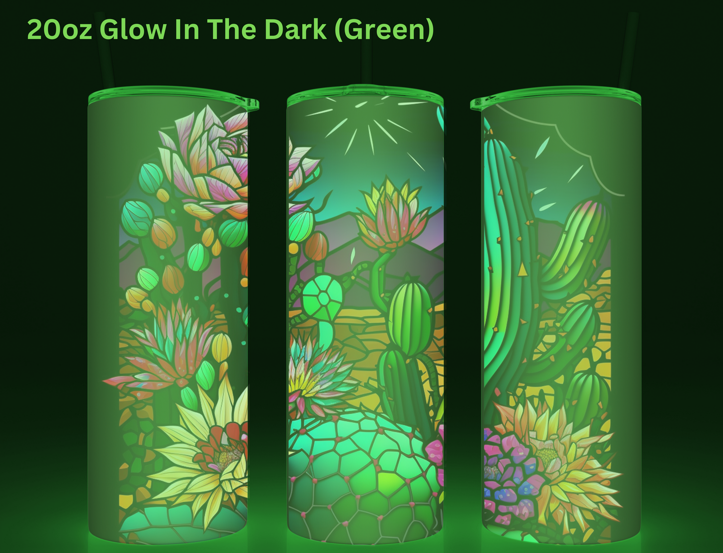 Starry Night Cactus Tumbler