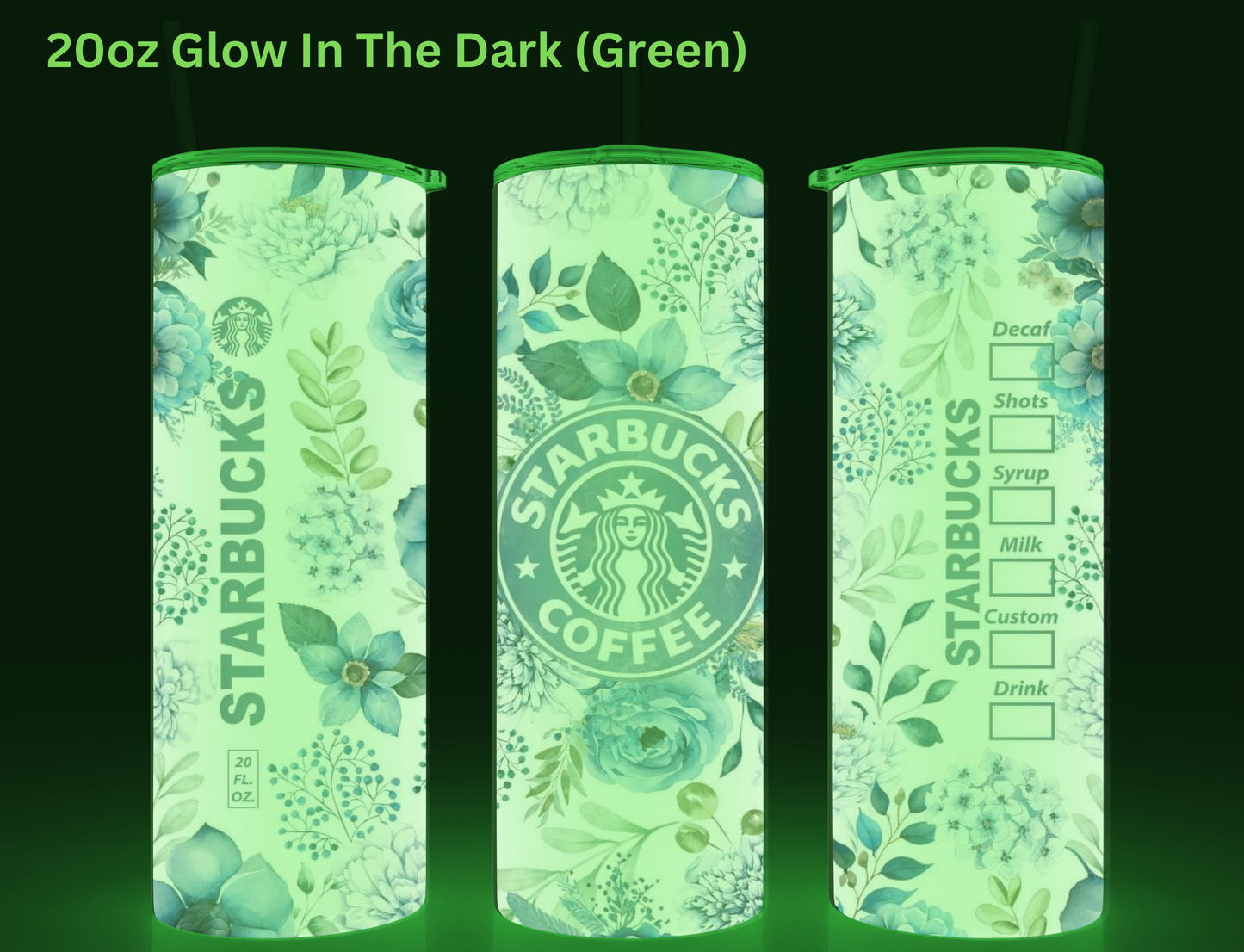 Floral Starbucks (Blue) Tumbler