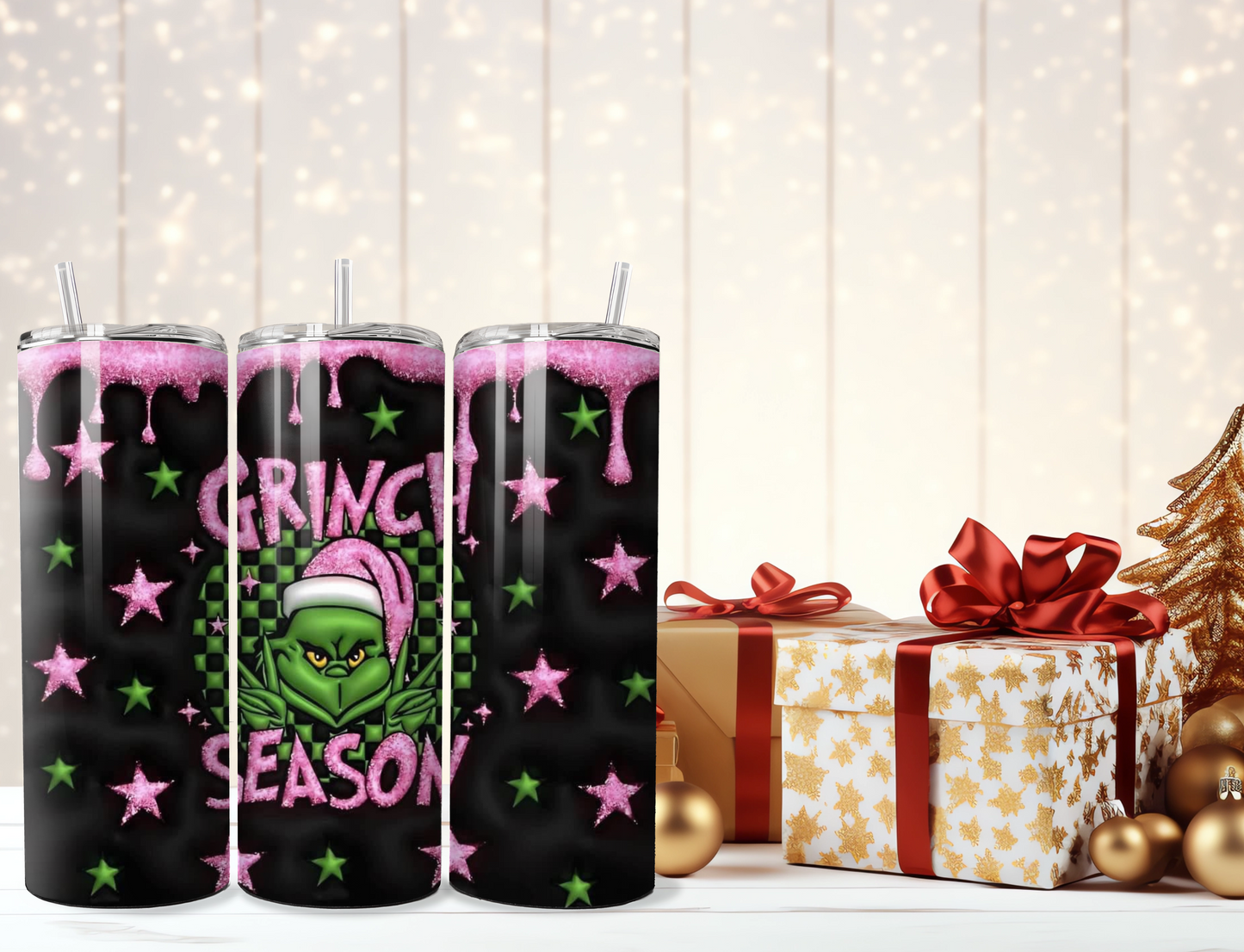 Grinch Season Puff Tumbler