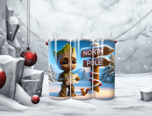 Groot Finds the North Pole Tumbler