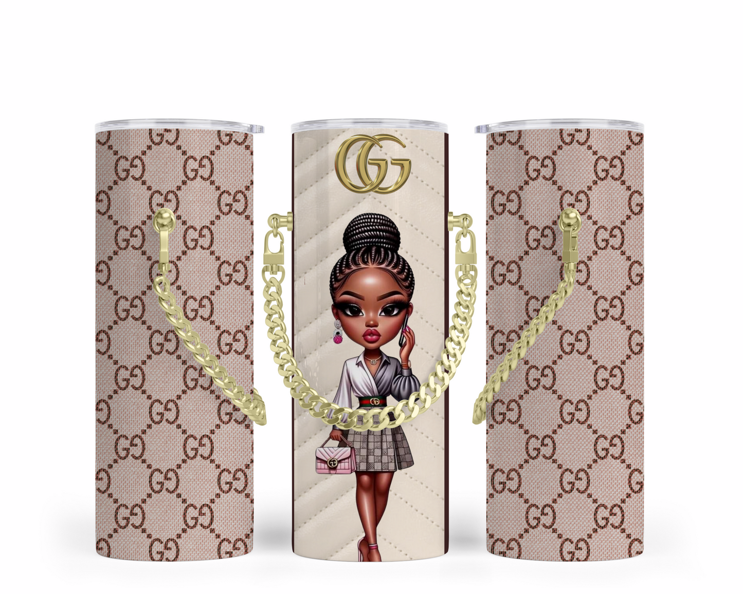 Gucci Handbag Inspired Chain Tumbler (007)