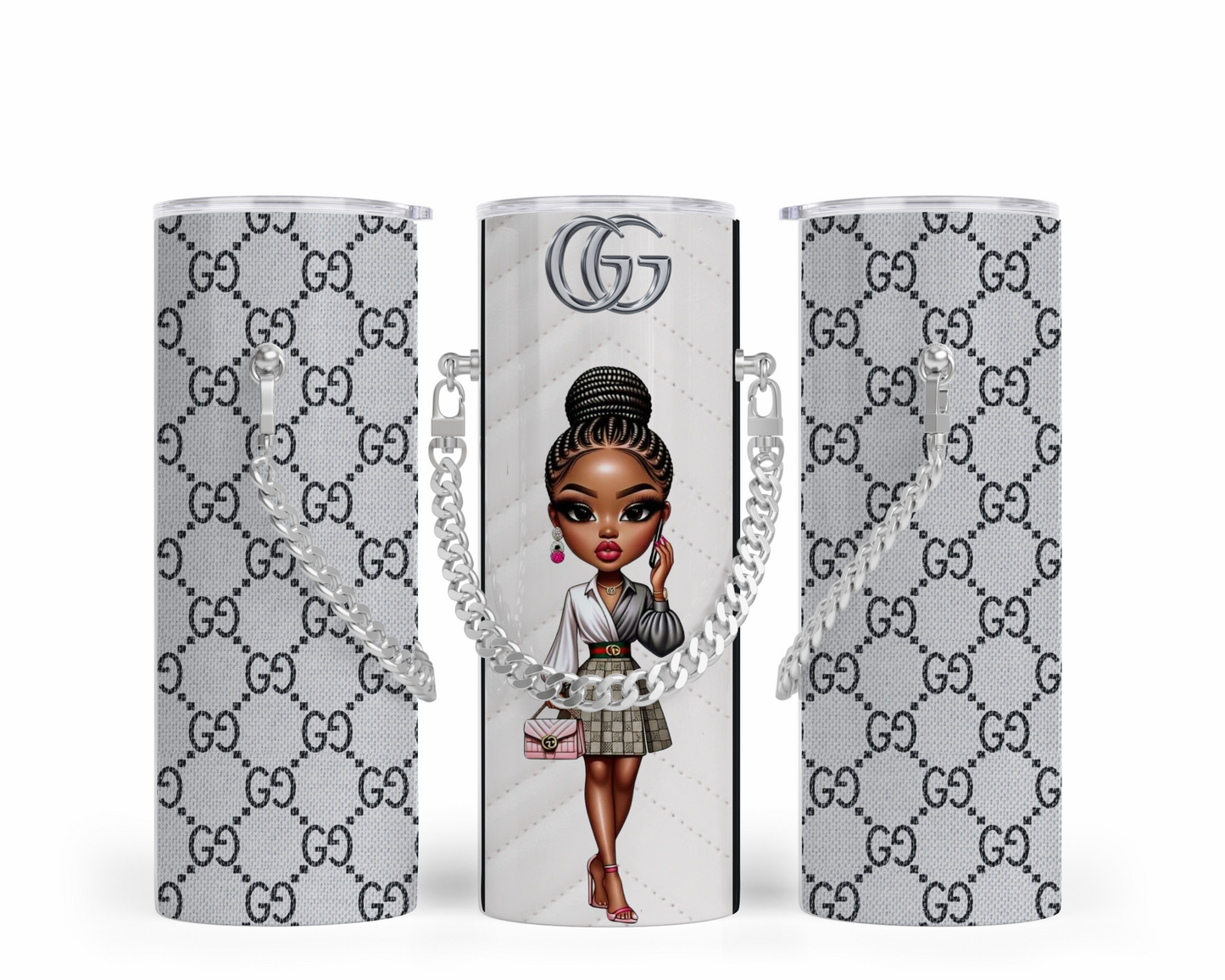 Gucci Handbag Inspired Chain Tumbler (008)