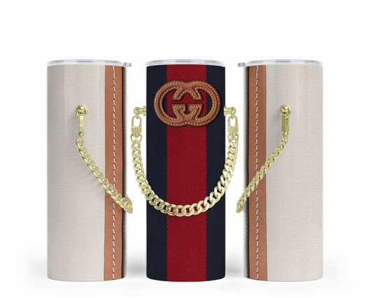 Gucci Handbag Inspired Chain Tumbler (011)