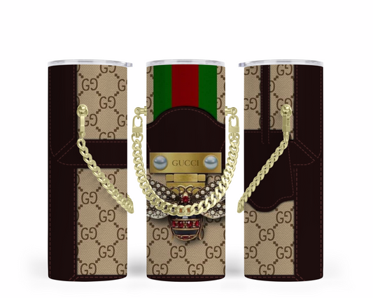 Gucci Handbag Inspired Chain Tumbler (013)