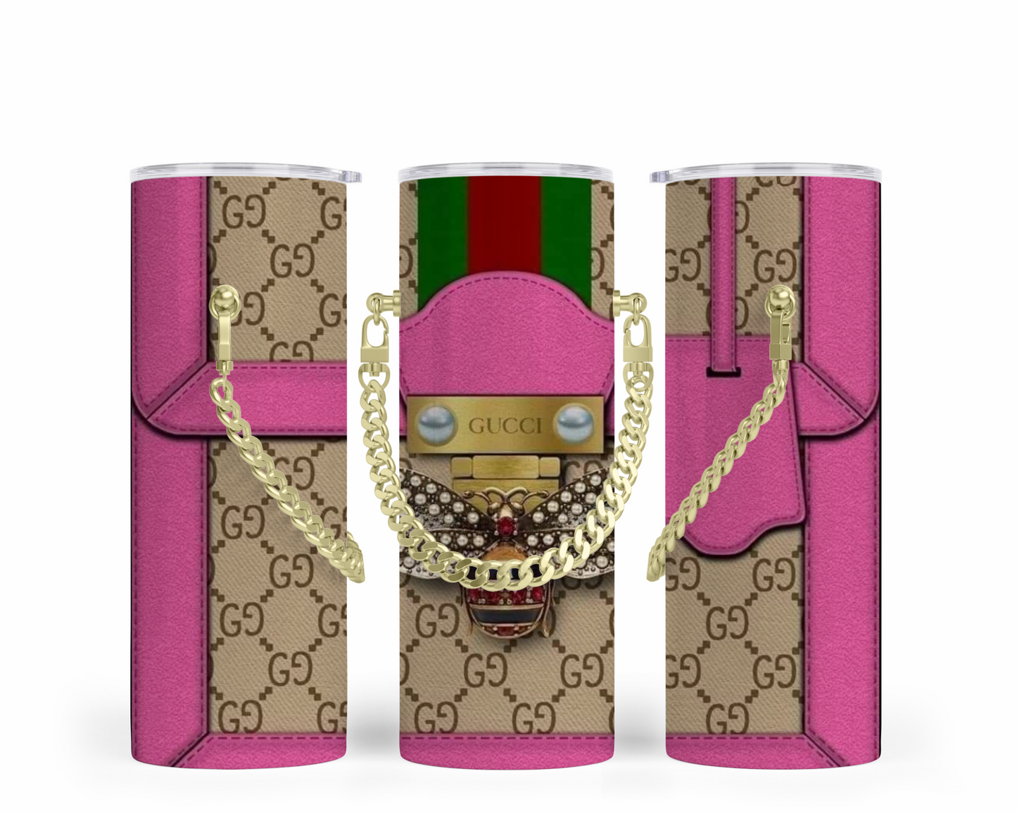 Gucci Handbag Inspired Chain Tumbler (017)