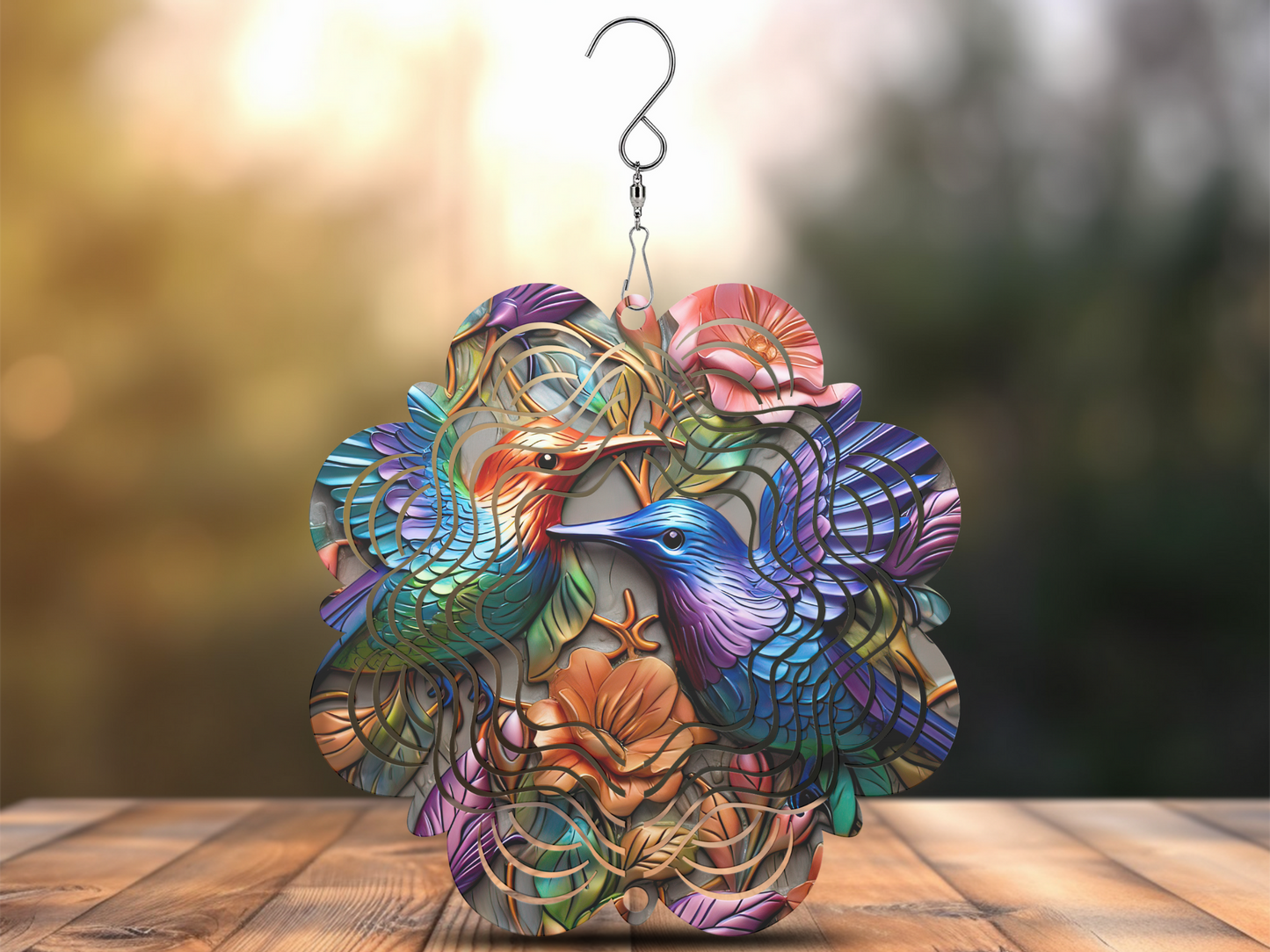 Hummingbirds 3D Wind Spinner