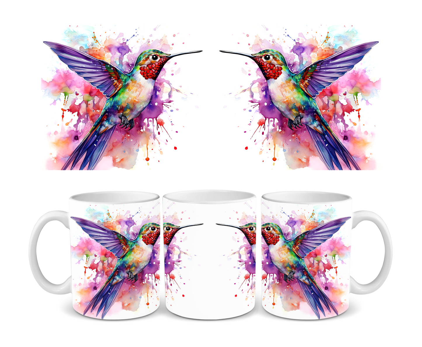 Hummingbird Splash Ceramic Mug