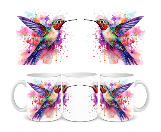 Hummingbird Splash Ceramic Mug