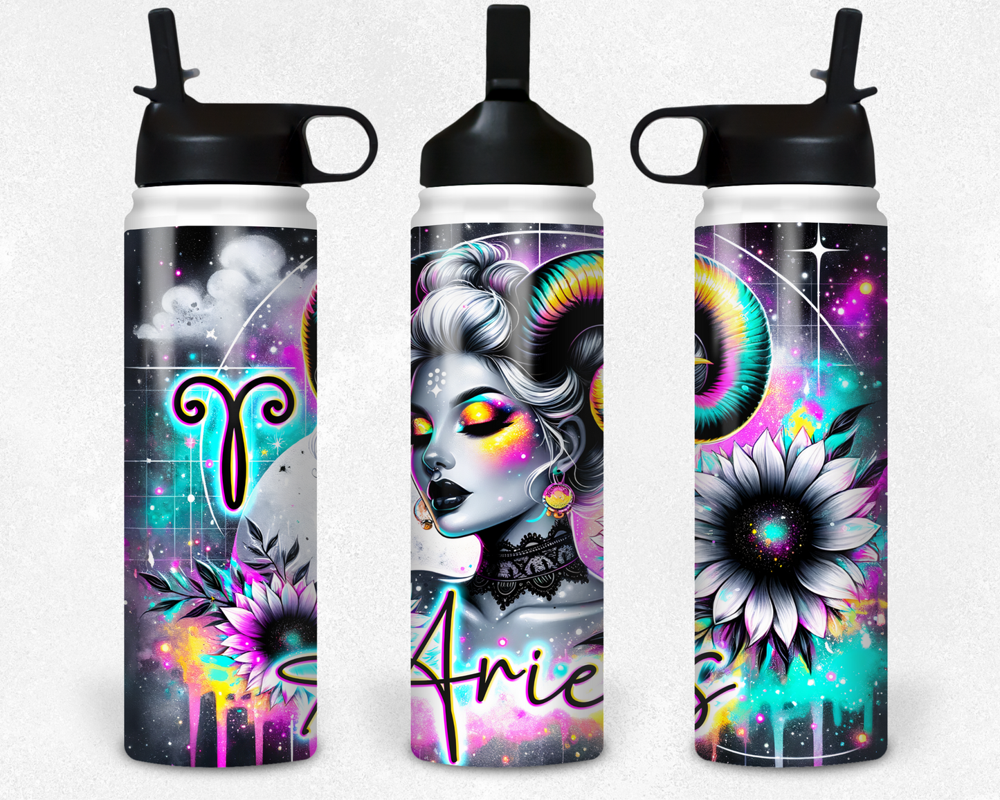 Neon Star Sign - Aries Tumbler (002)