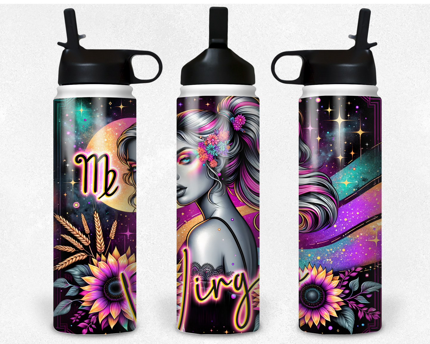 Neon Star Sign - Virgo Tumbler (003)