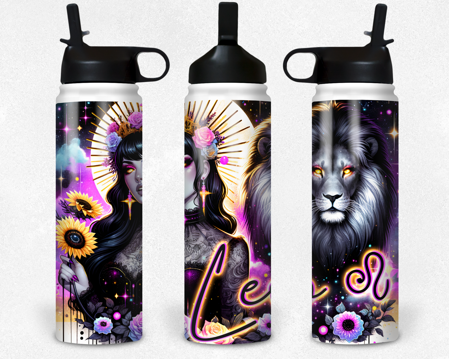 Neon Star Sign - Leo Tumbler (008)