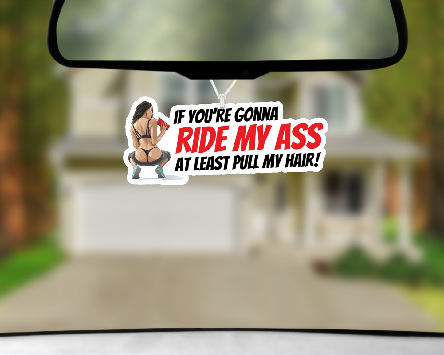 If You're Going To Ride My Ass, At Least Pull My Hair Car Air Freshener