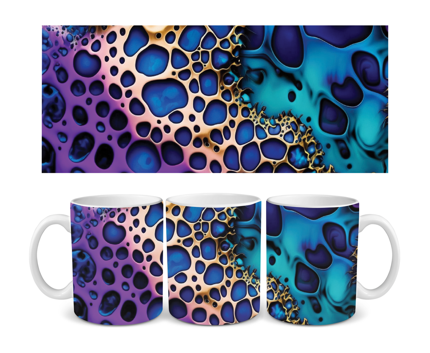 Ink Bubbles Ceramic Mug