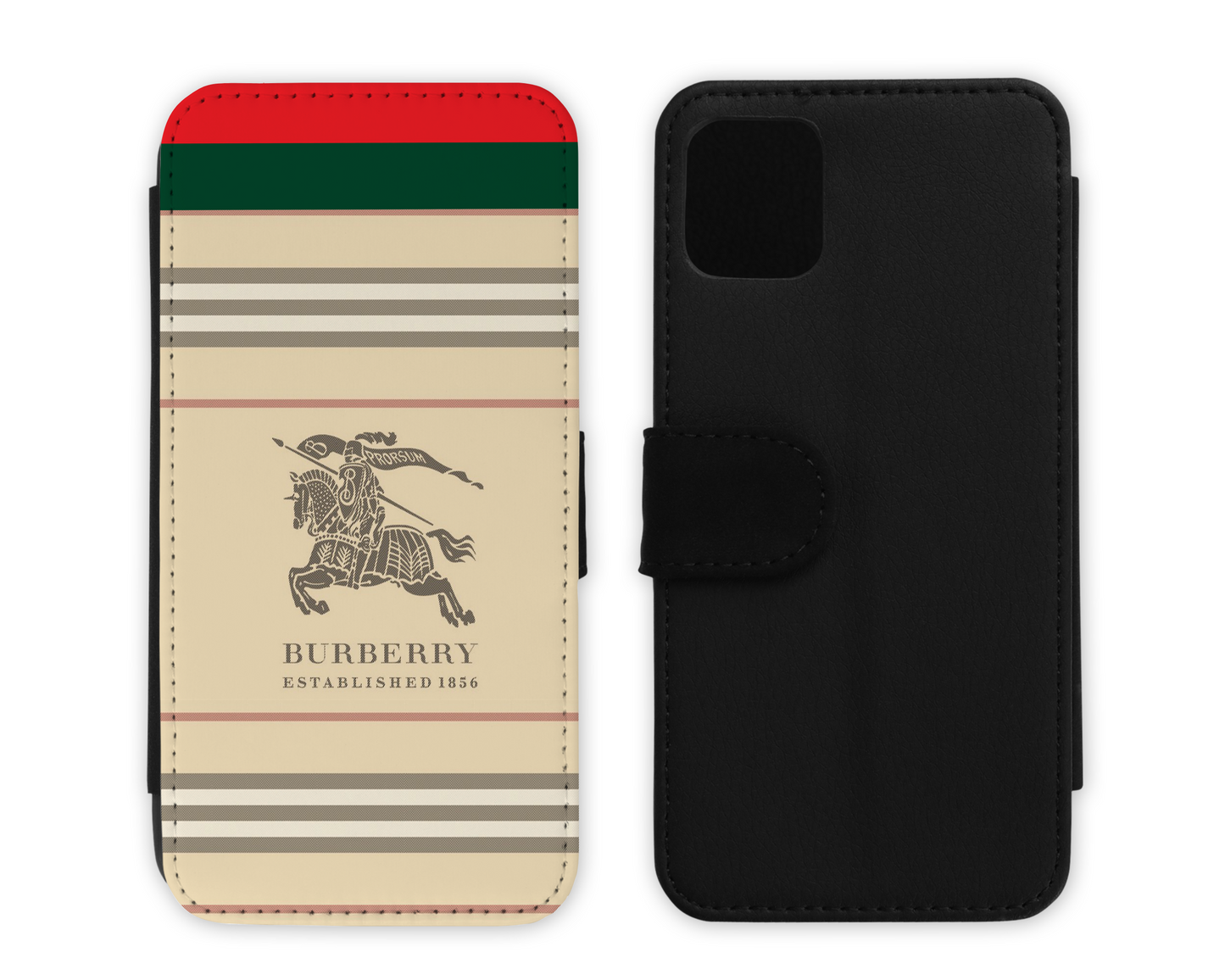 Burberry Inspired Leather Flip Case (001)