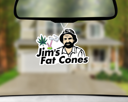 Jim's Fat Cones Car Air Freshener