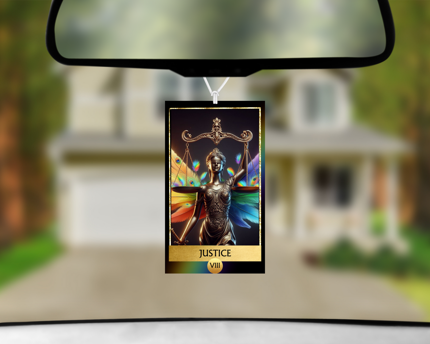 Justice VIII Tarot Card Car Air Freshener