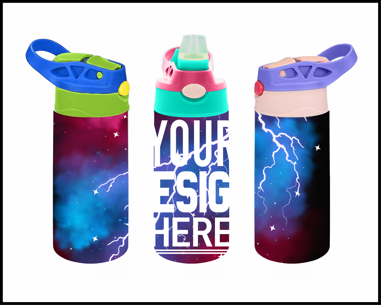 BUILD A CUP - 12oz Stainless Steel Sublimated Kids Bottle