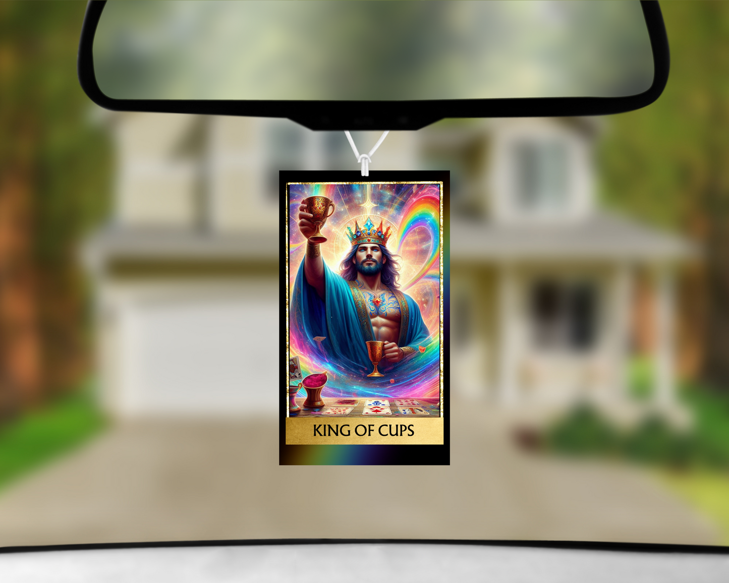 King Of Cups Tarot Card Car Air Freshener