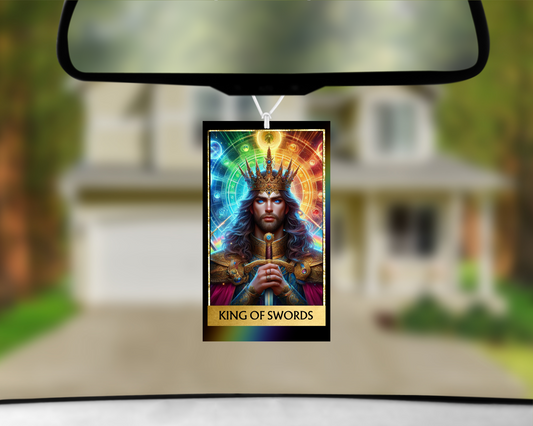 King of Swords Tarot Card Car Air Freshener