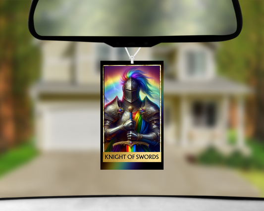 Knight Of Swords Tarot Card Car Air Freshener