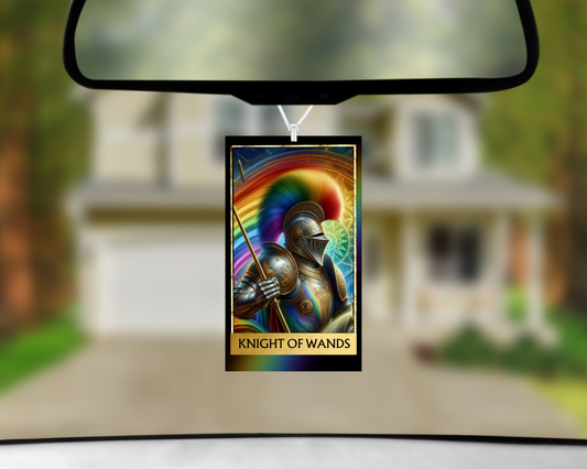 Knight Of Wands Tarot Card Car Air Freshener