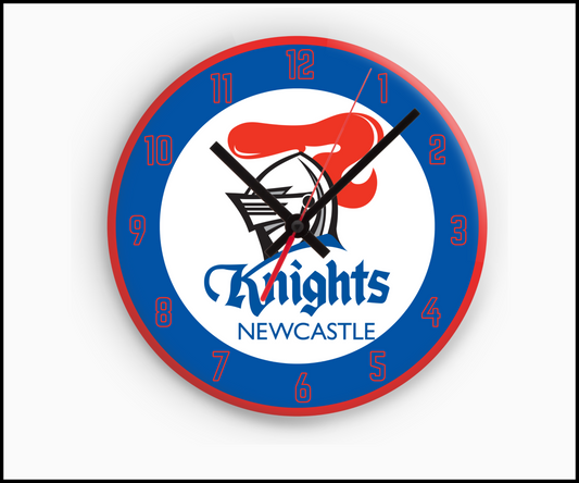 Newcastle Knights Sublimated Clock (Round)